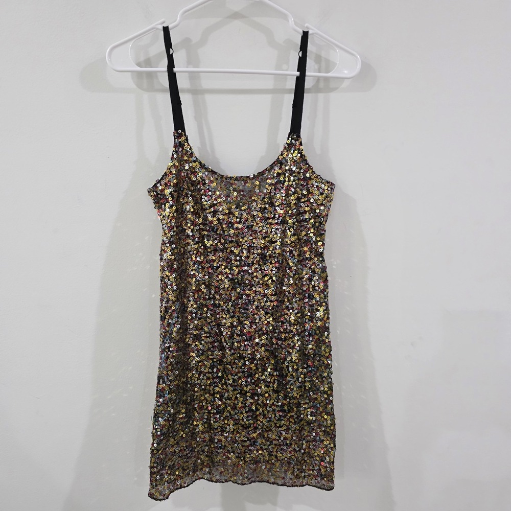 Intimately Free People Womens All Over Sequin Dress Size Small Rave Party
